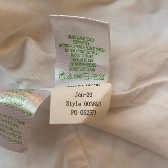 Lilly Pulitzer Railee Resort White Floral Cross Eyelet Shift Dress Size 0 - Picture 14 of 14